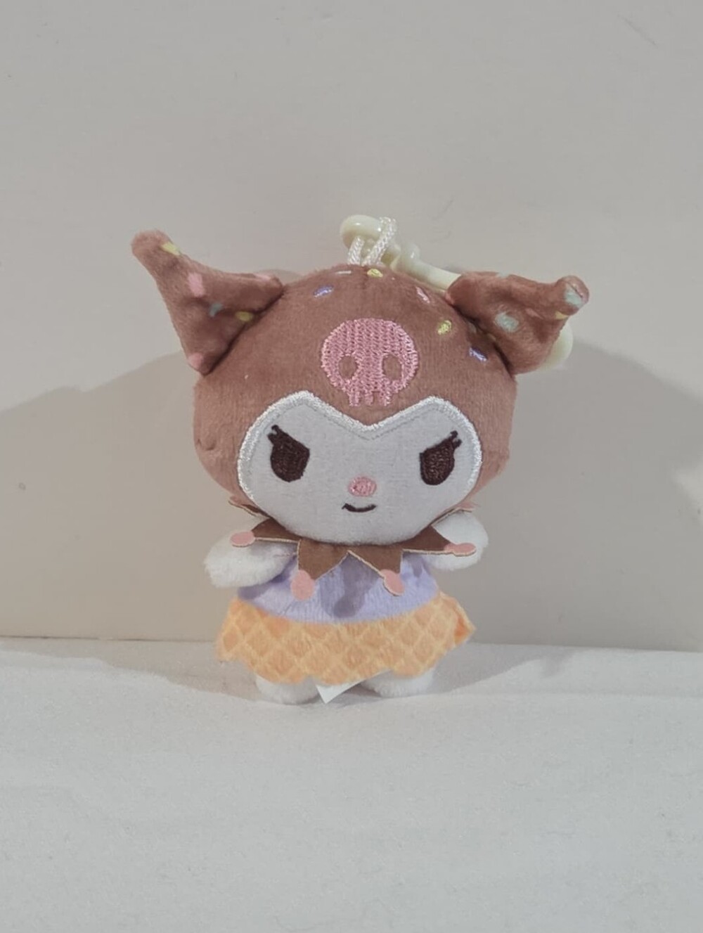 ice cream cone outfit Kuromi plushie keychain